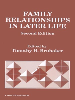 cover image of Family Relationships in Later Life